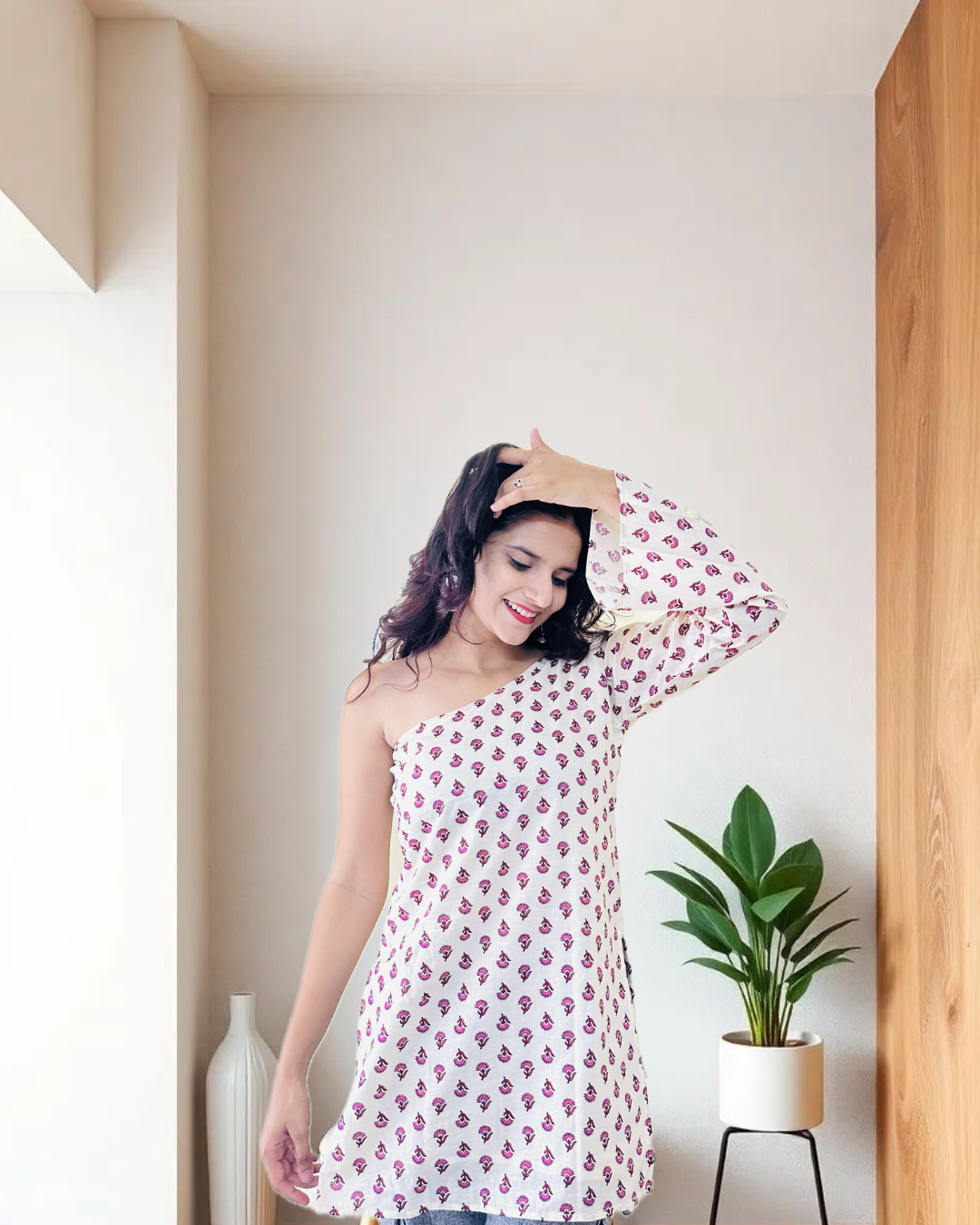 White One-Shoulder