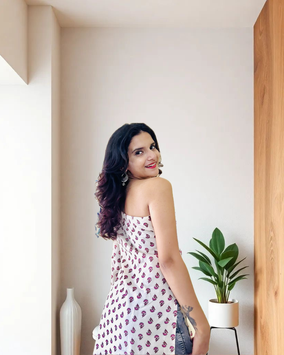 White One-Shoulder