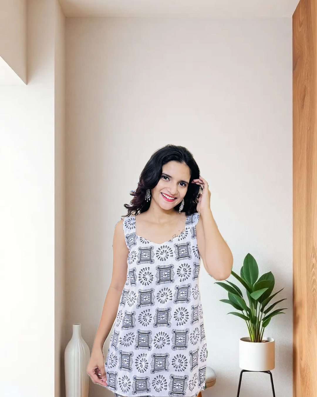 Black & White Warli print