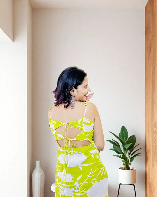 Lime Green Tie Sleeveless