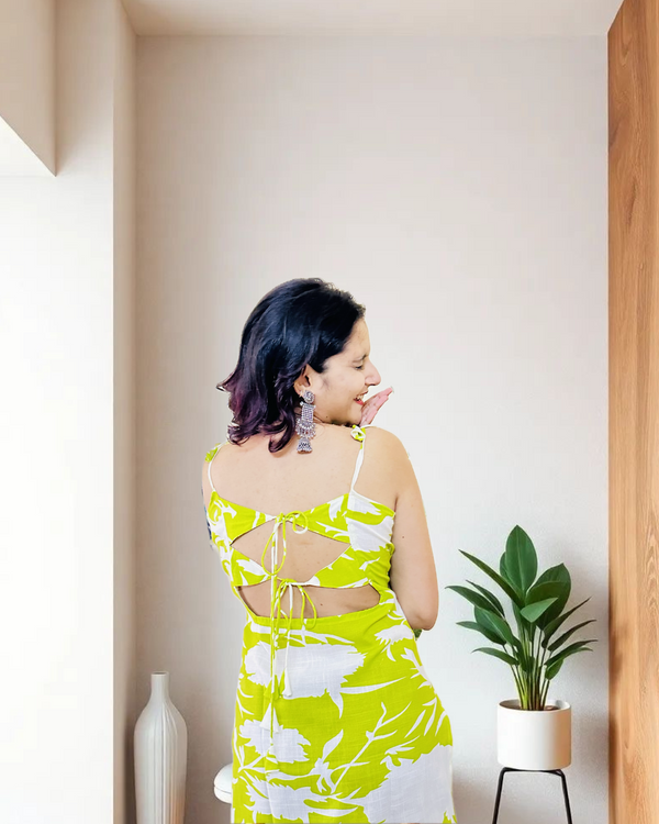 Lime Green Tie Sleeveless
