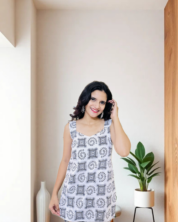Black & White Warli print